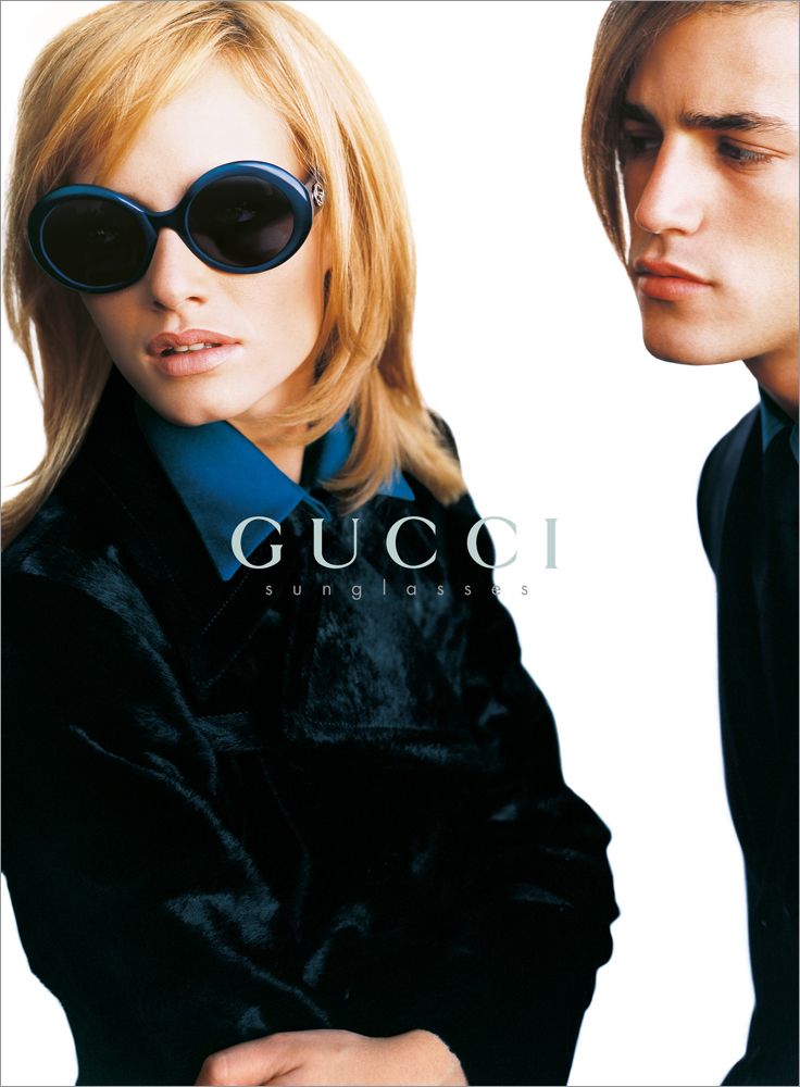 Gucci Fall 1995 Tom Ford Black Oversized Oval Sunglasses