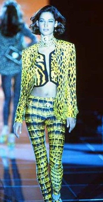 MONUMENTAL Gianni Versace Spring 1992 ANIMALIER Runway Leopard Print Silk Blazer Skirt Set 42