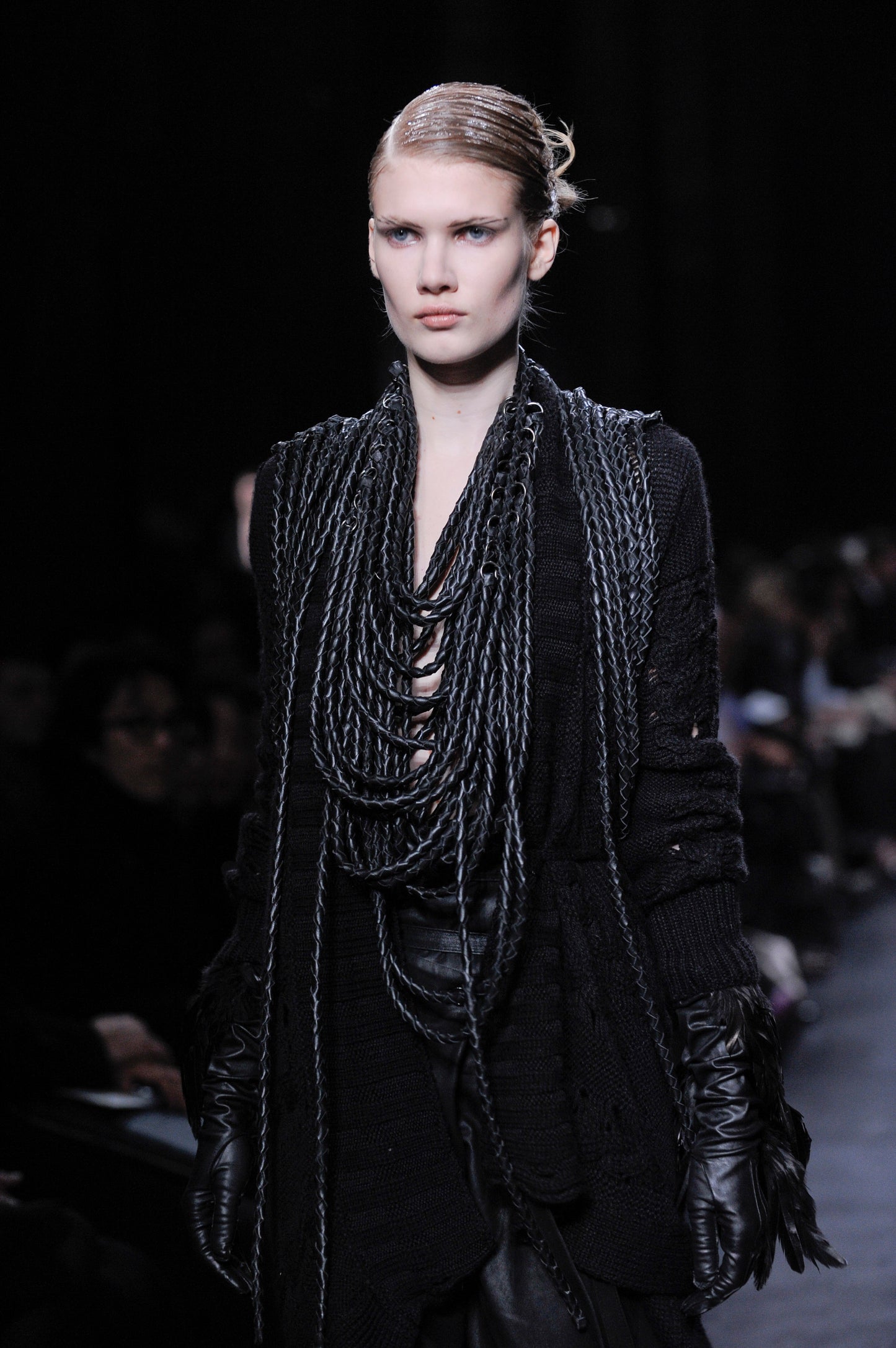 Ann Demeulemeester Fall 2010 Asymmetrical Alpaca Knit Long Cardigan