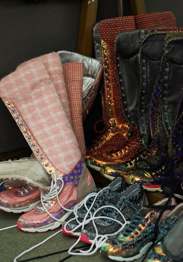 Chanel Fall 2014 Karl Lagerfeld Tweed Sneaker Boot 41