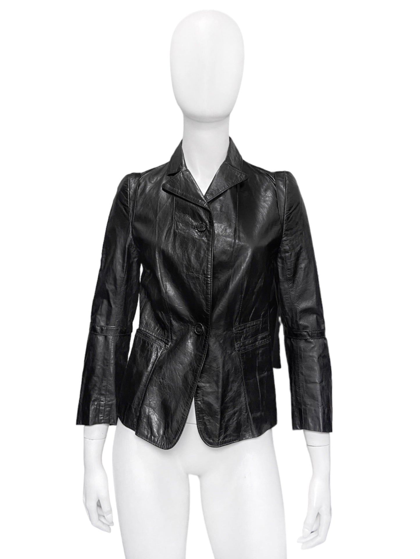BWNT Ann Demeulemeester Fall 2004 Runway Leather Bondage Blazer Jacket