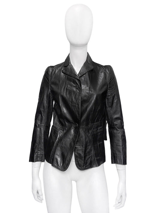 BWNT Ann Demeulemeester Fall 2004 Runway Leather Bondage Blazer Jacket