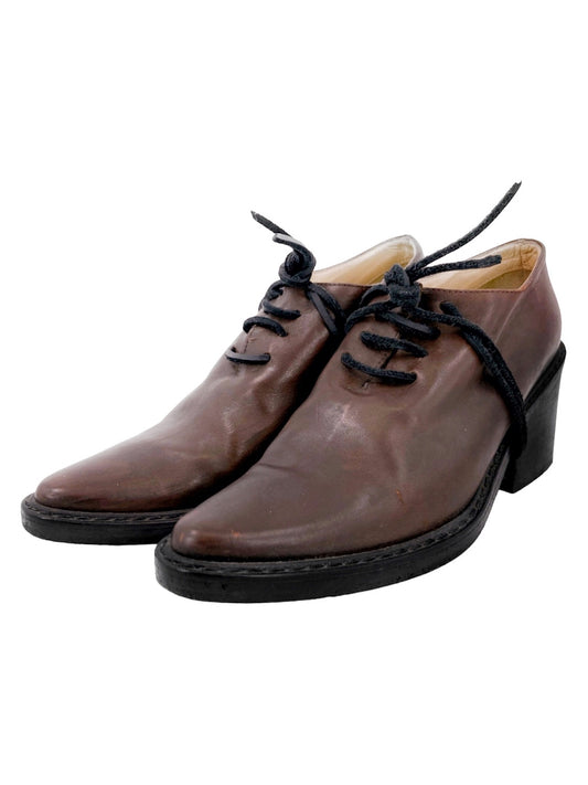 Ann Demuelemeester 90s Brown Heeded Derbies 37.5