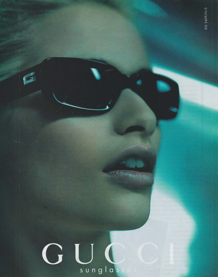 Gucci Spring 1998 Tom Ford Campaign Navy Sunglasses