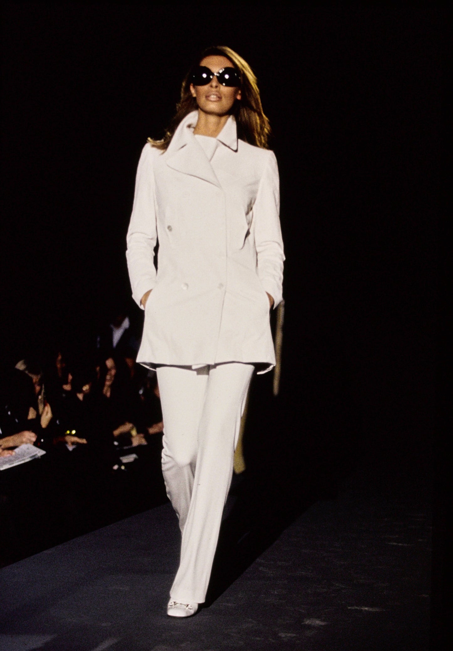 Gucci Fall 1995 Tom Ford Black Oversized Oval Sunglasses