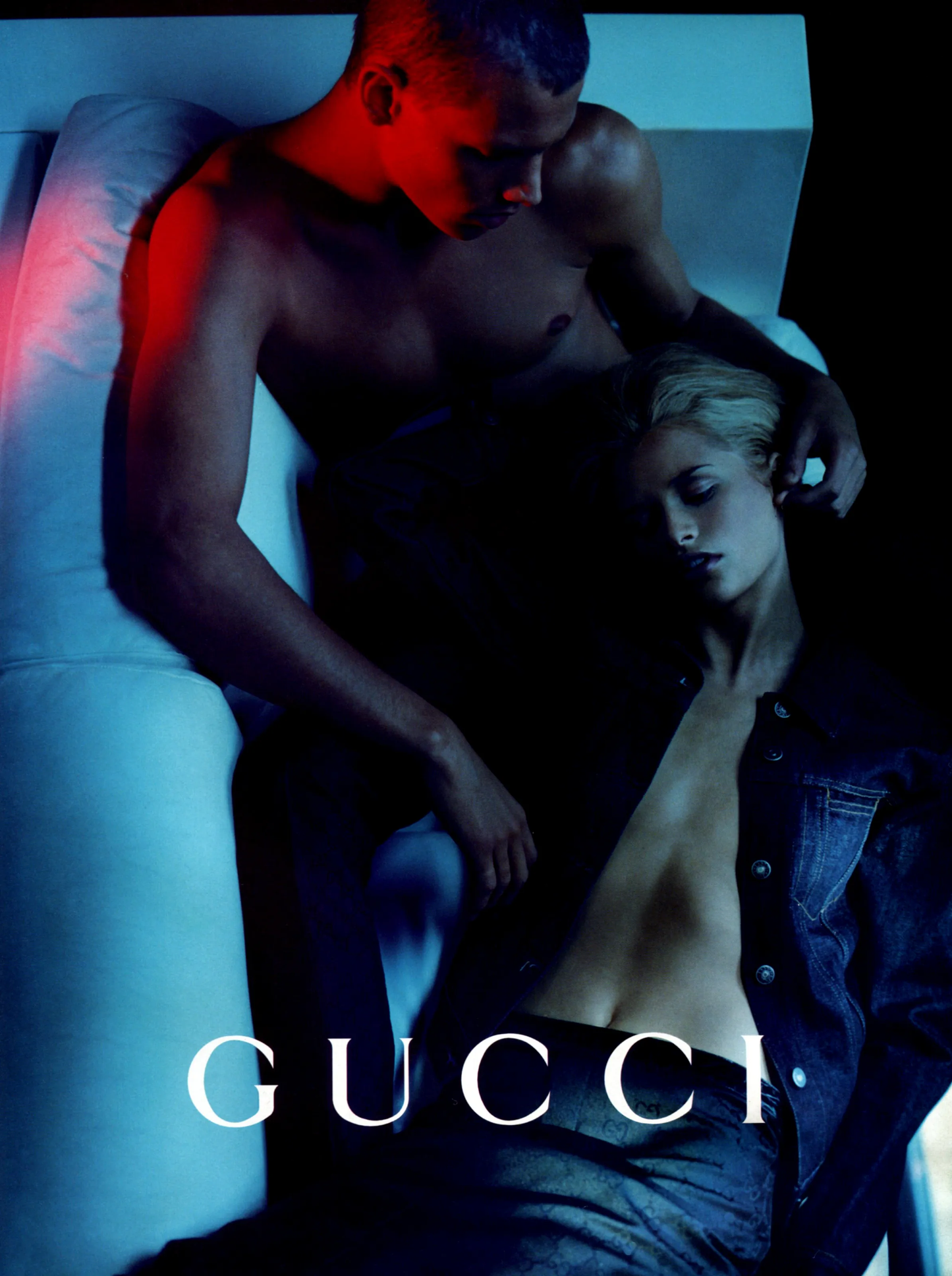 Gucci Spring 1998 Tom Ford Look#32 Esther Cañadas Raw Denim Jacket 40