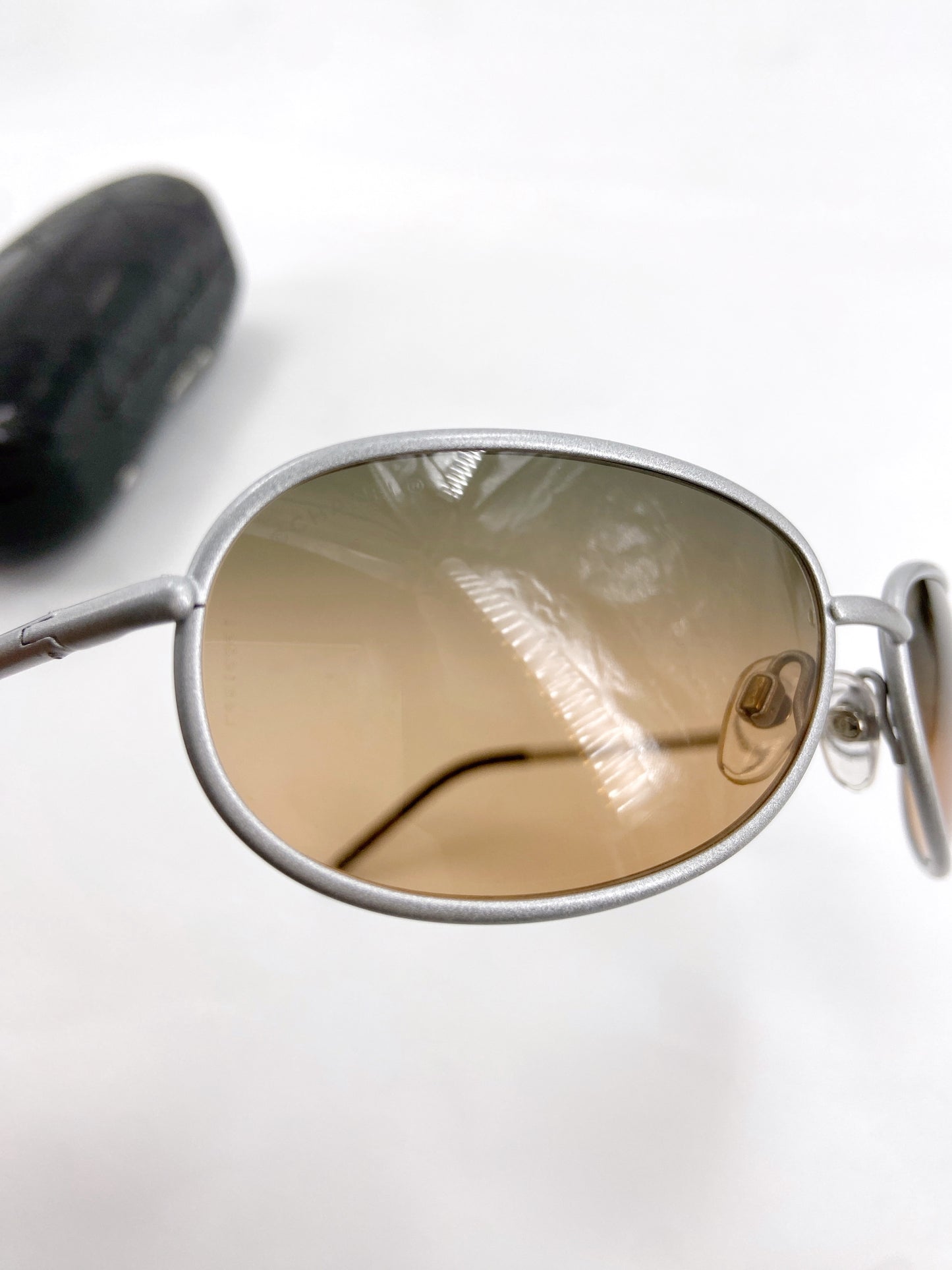 Chanel 00s Karl Lagerfeld Retro Pearl Sunglasses