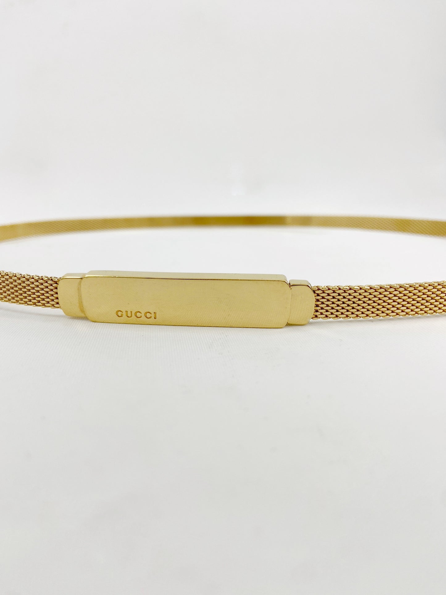 Gucci Fall 1996 Tom Ford Gold Mesh Skinny Snake Chain Belt 26