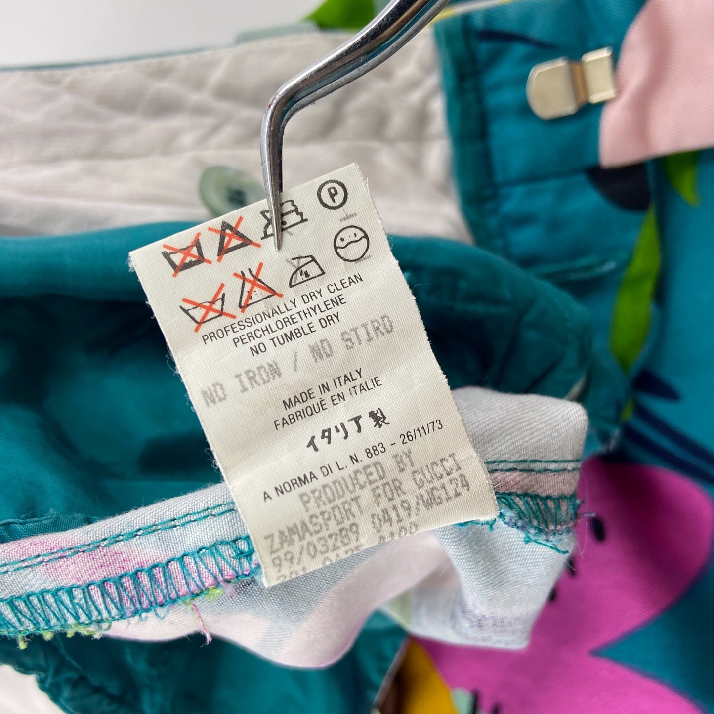 Gucci Spring 1999 Tom Ford Iconic Runway Blue Floral Pants 42