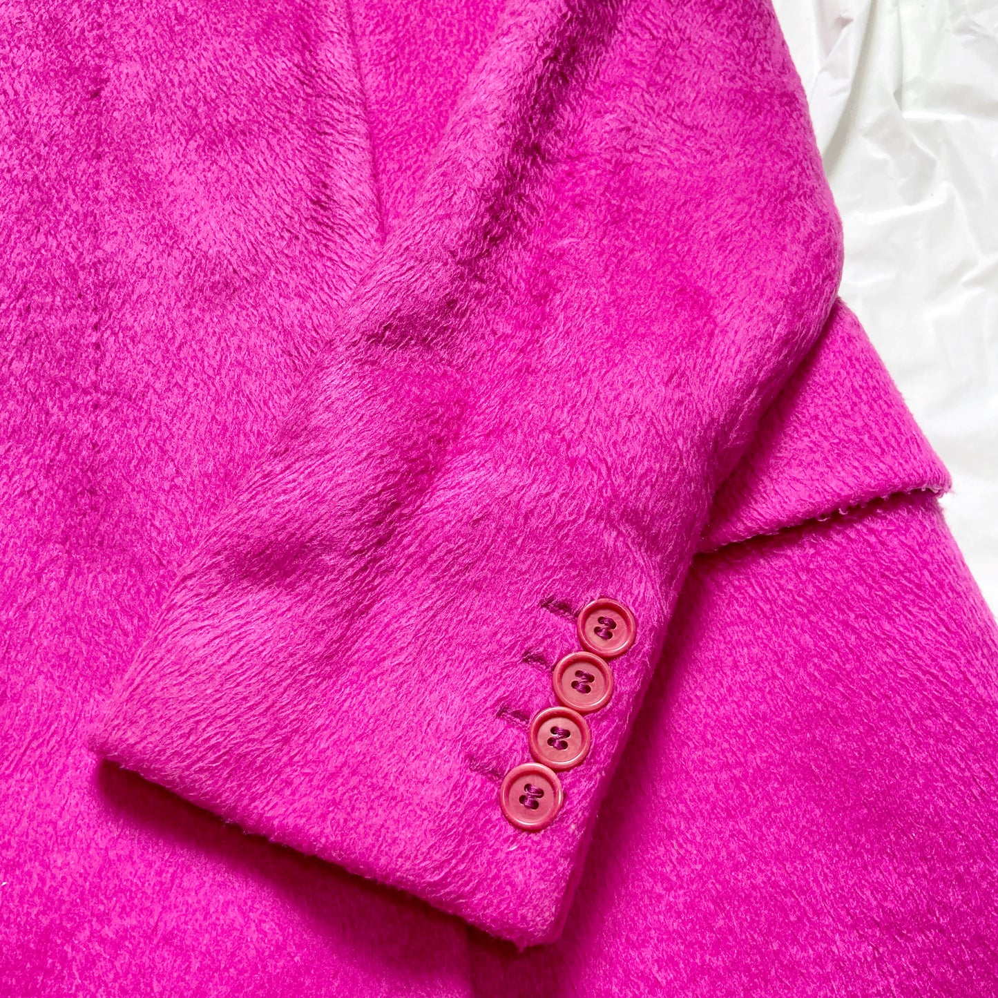 Helmut Lang Fall 2000 Fuchsia Silk Coat 40