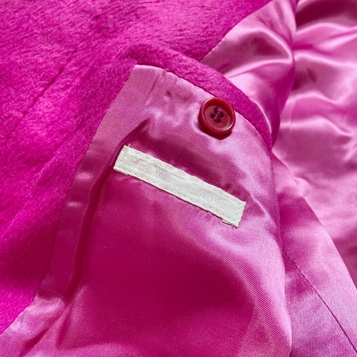 Helmut Lang Fall 2000 Fuchsia Silk Coat 40