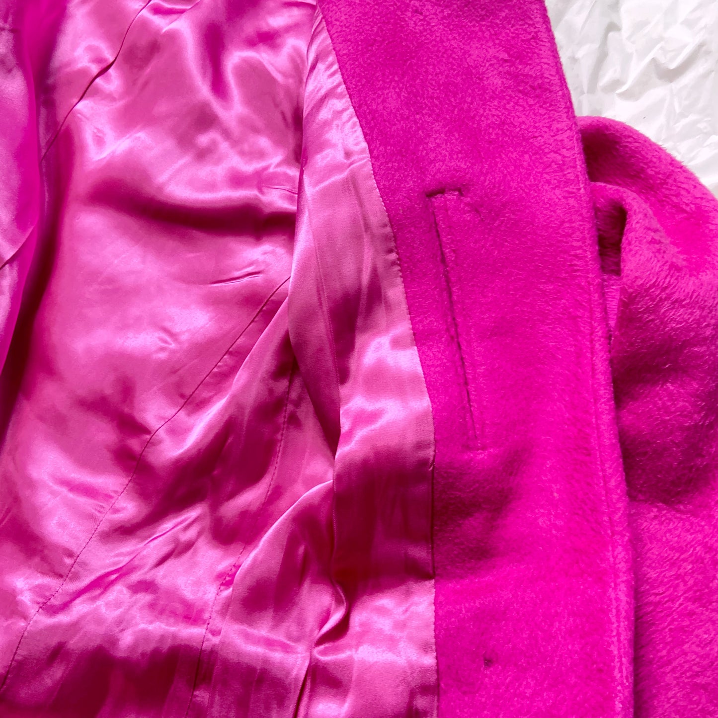 Helmut Lang Fall 2000 Fuchsia Silk Coat 40