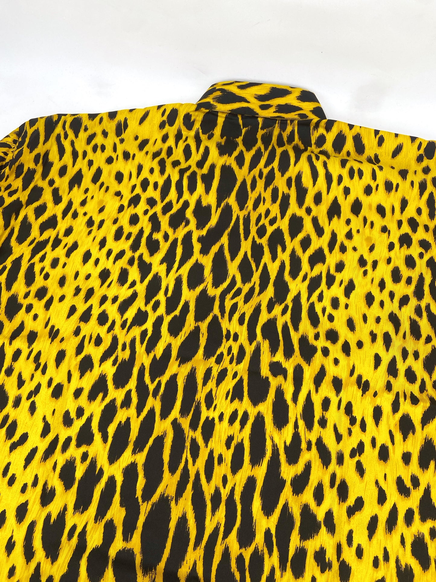 Gianni Versace Spring 1992 Leopard Print Silk Shirt 44
