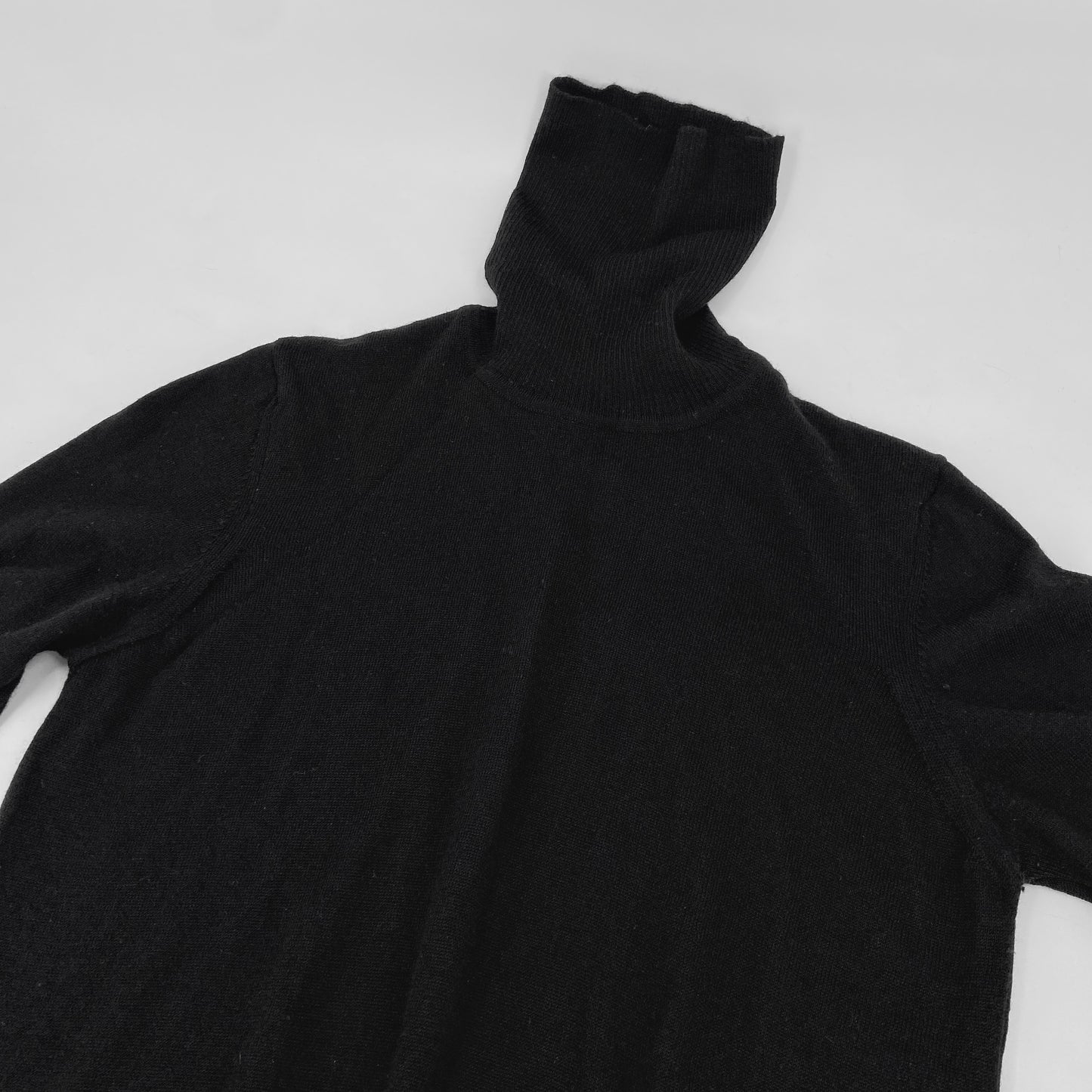 Dior Fall 2006 Galliano Black Logo Knit Turtleneck Sweater