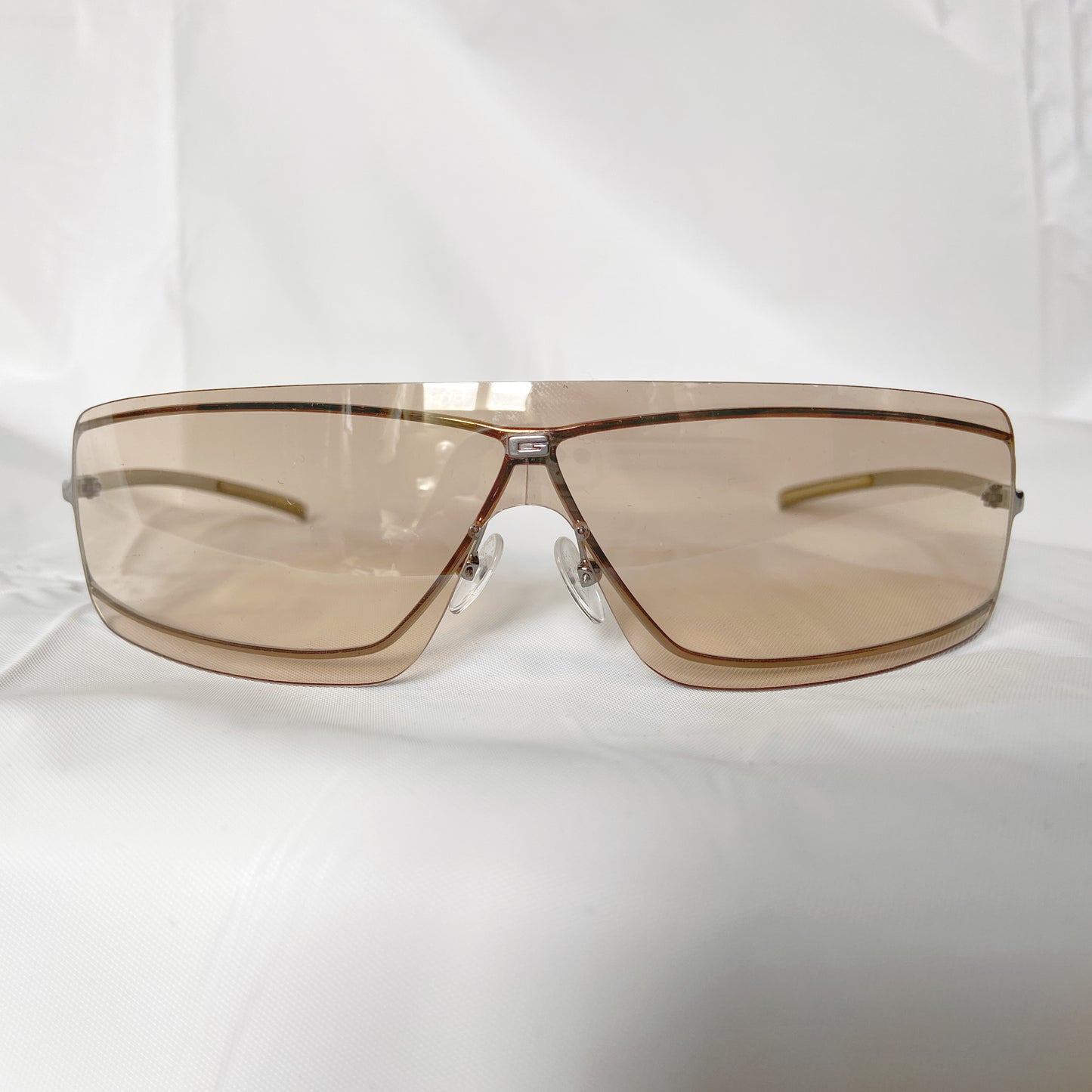 Gucci Tom Ford Matrix Rimless Brown Shield Sunglasses