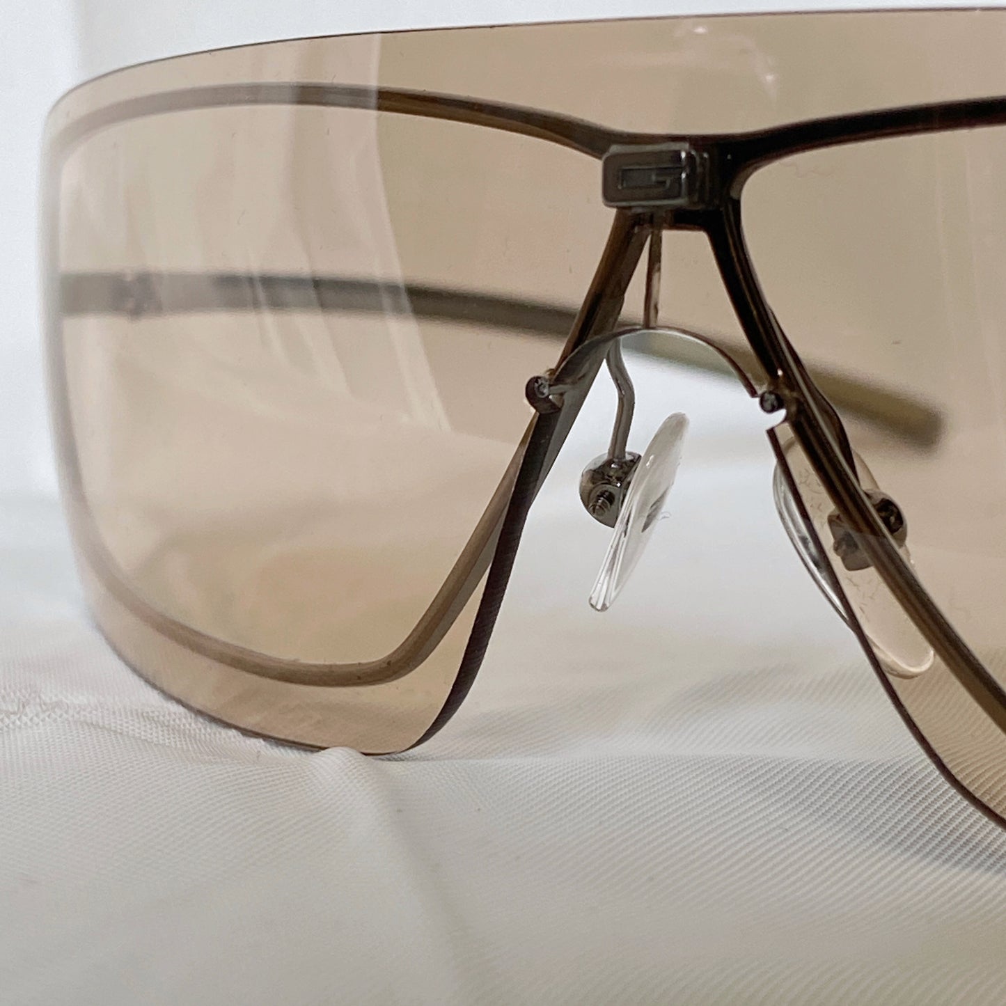 Gucci Tom Ford Matrix Rimless Brown Shield Sunglasses