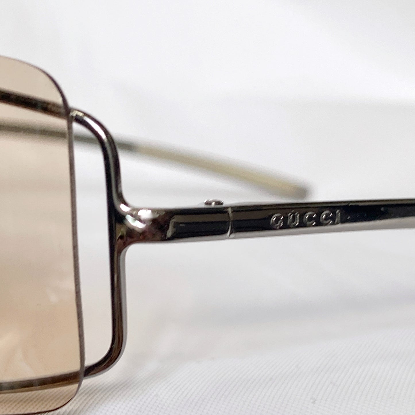 Gucci Tom Ford Matrix Rimless Brown Shield Sunglasses