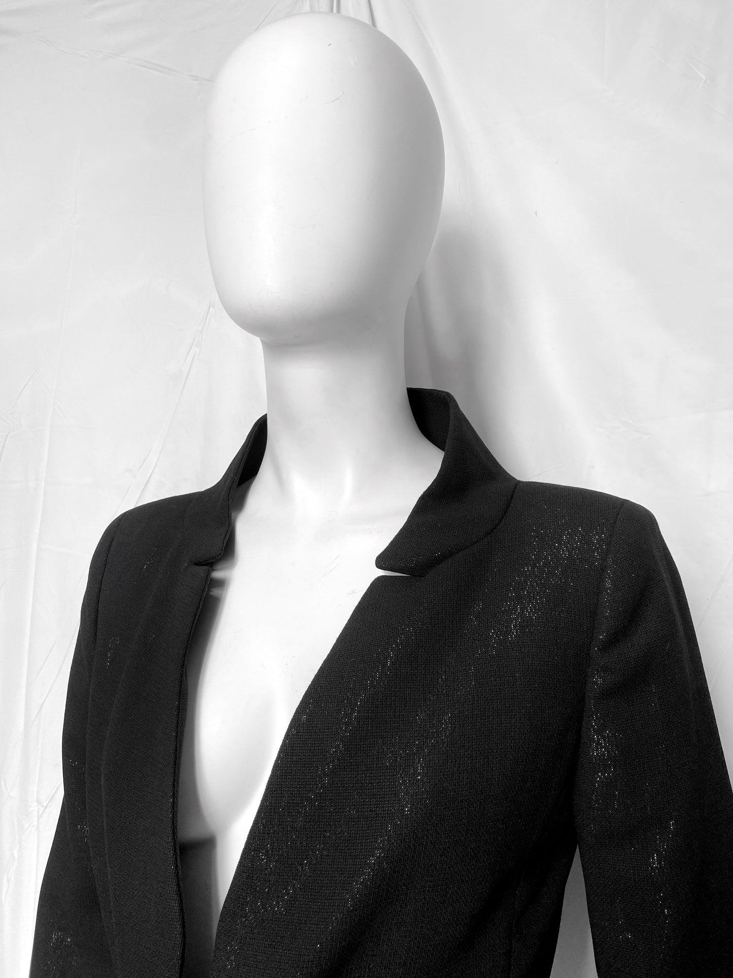 Gianni Versace 90s Glitter Silver Lining Blazer Jacket Skirt Set