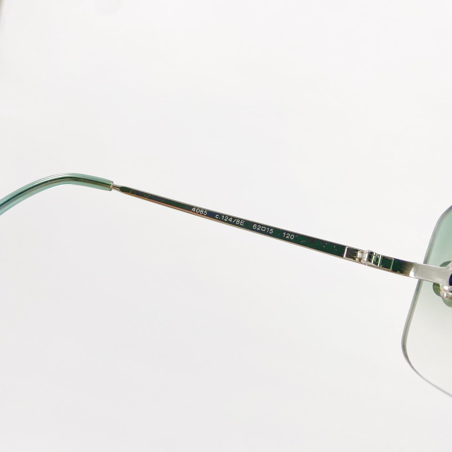 Chanel 2000 Y2K Karl Lagerfeld Rimless Teal Ombré Camellia Flower 4085 Sunglasses