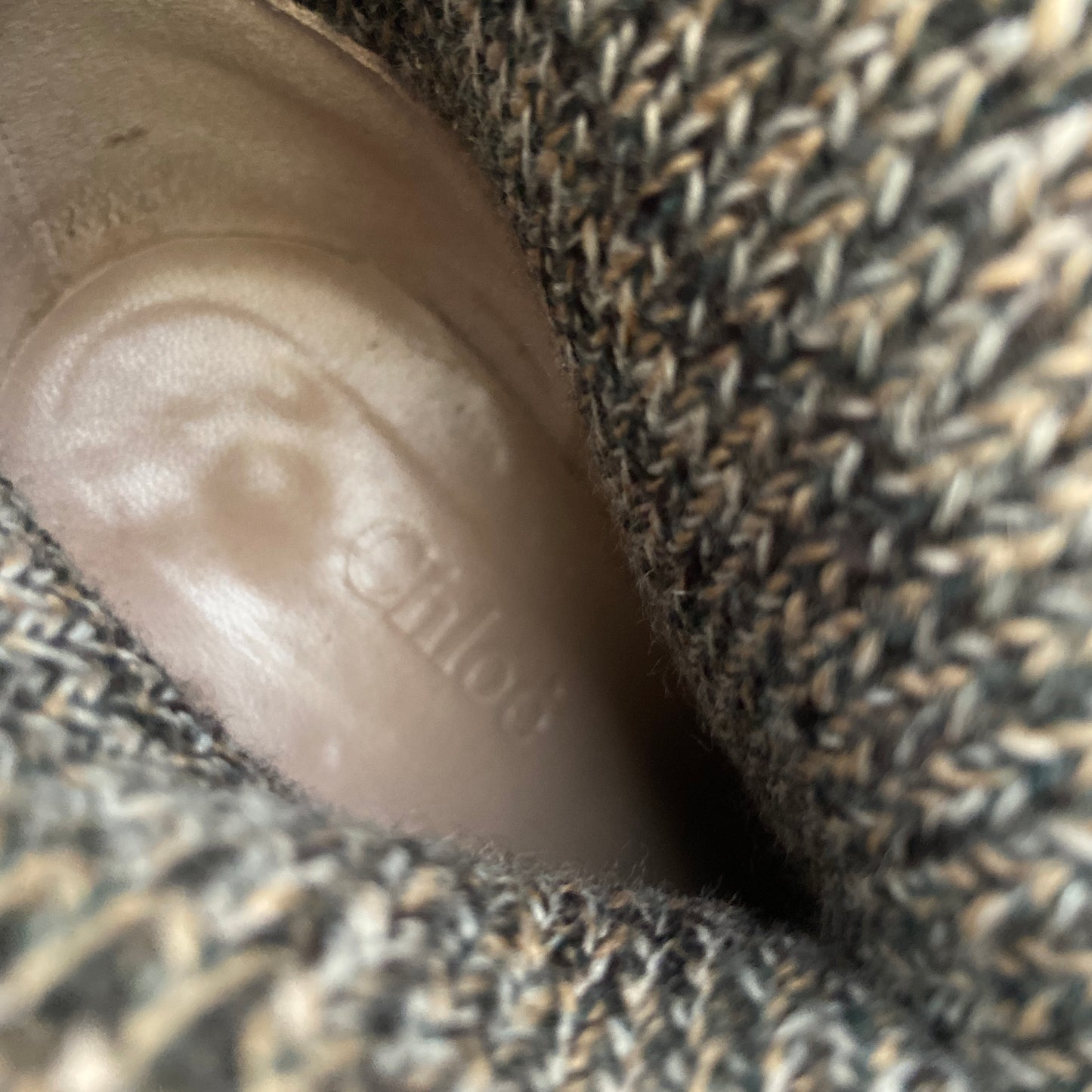 Chloé Phoebe Philo High Heeled Platform Boots with Knitted Cover