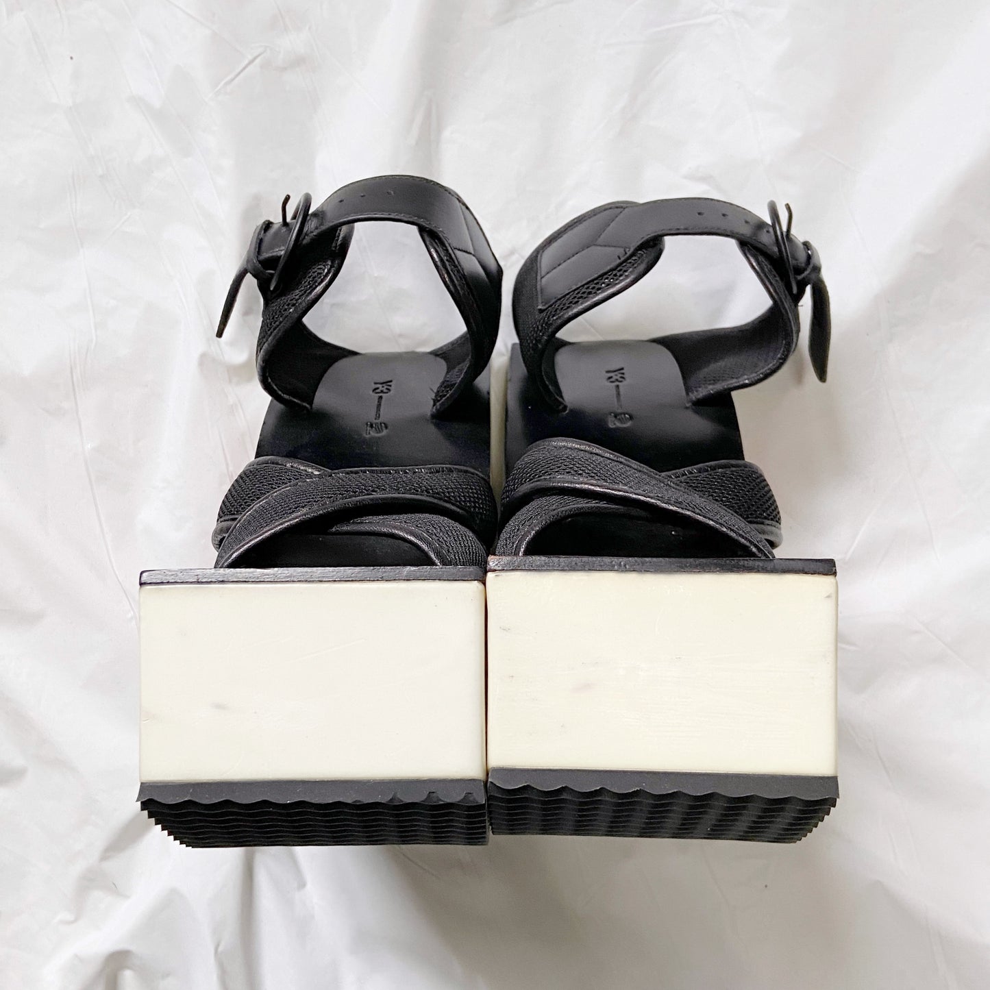 Y-3 Spring 2014 Yohji Yamamoto X Adidas “Hi! My Name Is YOHJI” Geta Platform Wedge Sandals