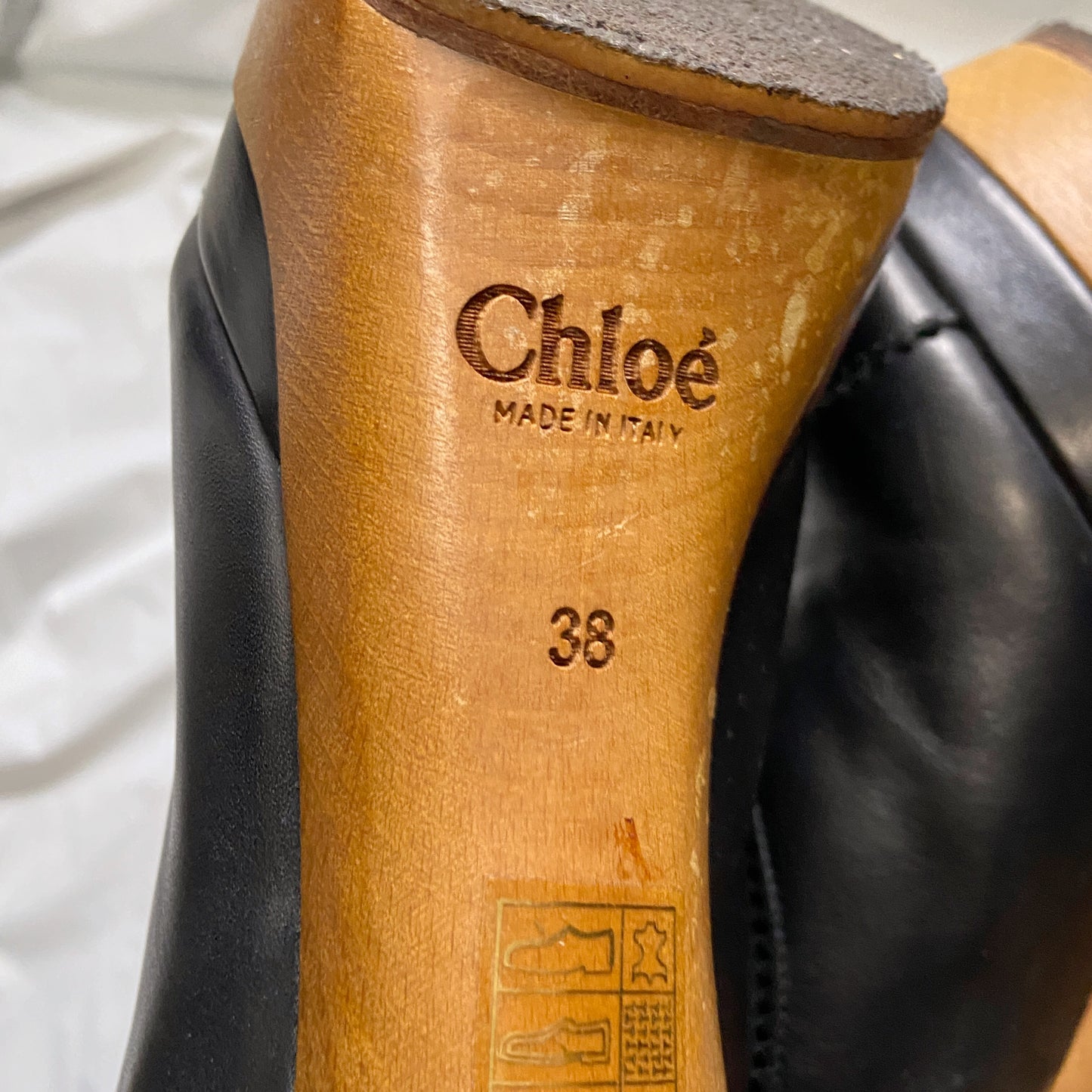 Chloé Phoebe Philo High Heeled Platform Boots with Knitted Cover