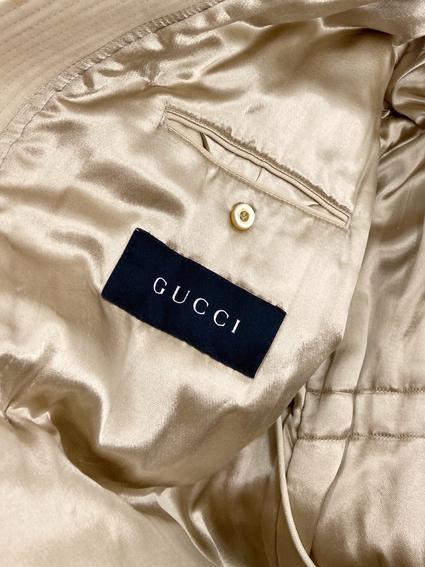Gucci Fall 1998 Tom Ford Menswear Coyote Fur Hood N-3B Heavyweight Military Winter Coat 48