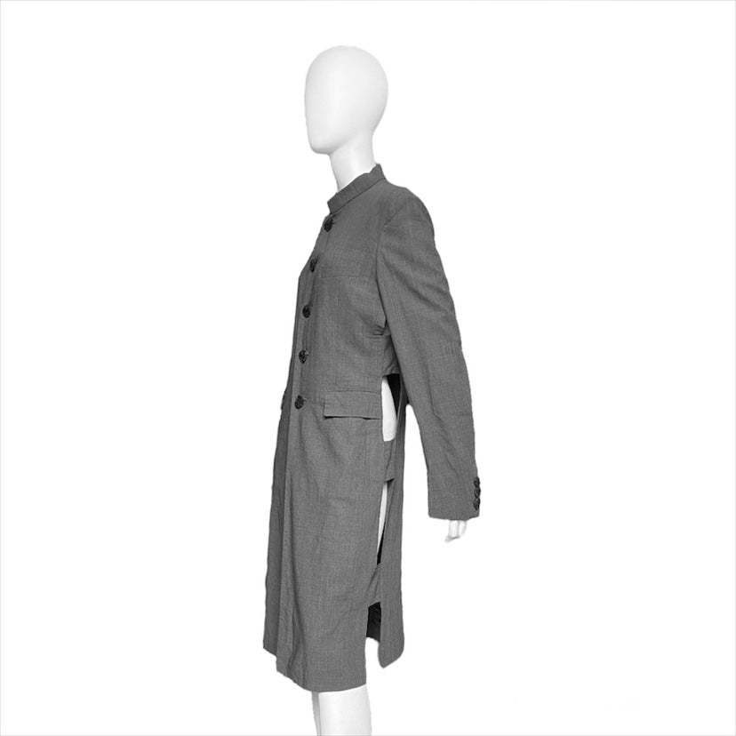 Comme des garçons Homme plus cut-out wool long coat S