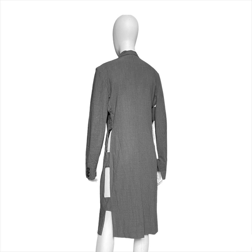 Comme des garçons Homme plus cut-out wool long coat S
