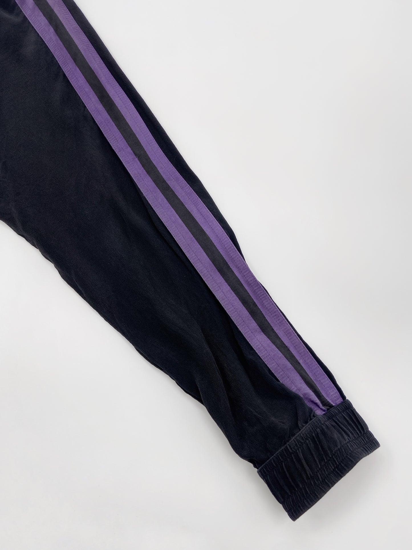 Gucci Spring 2004 Tom Ford Black Webbing Striped Crepe de Chine Silk Bomber Jacket pants tracksuit 38