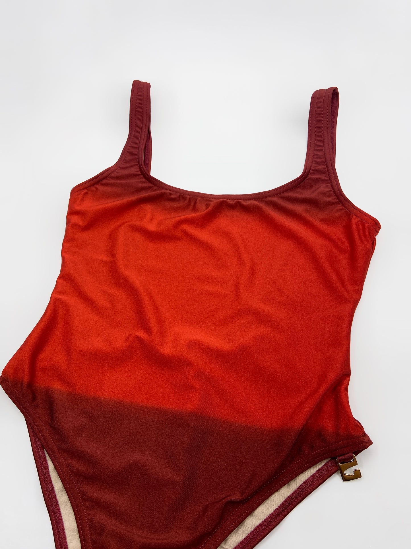 Gucci Spring 1997 Tom Ford Red Ombré One Piece Swimsuit S