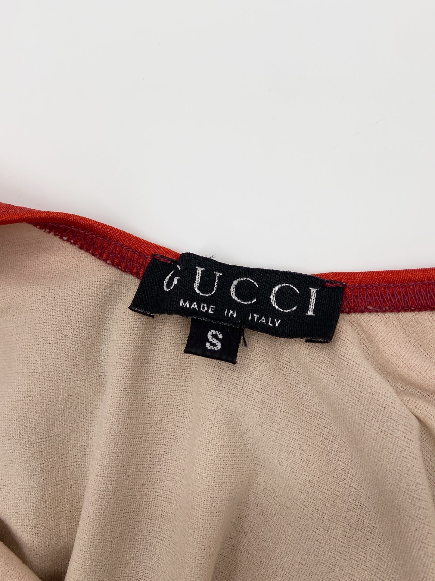 Gucci Spring 1997 Tom Ford Red Ombré One Piece Swimsuit S