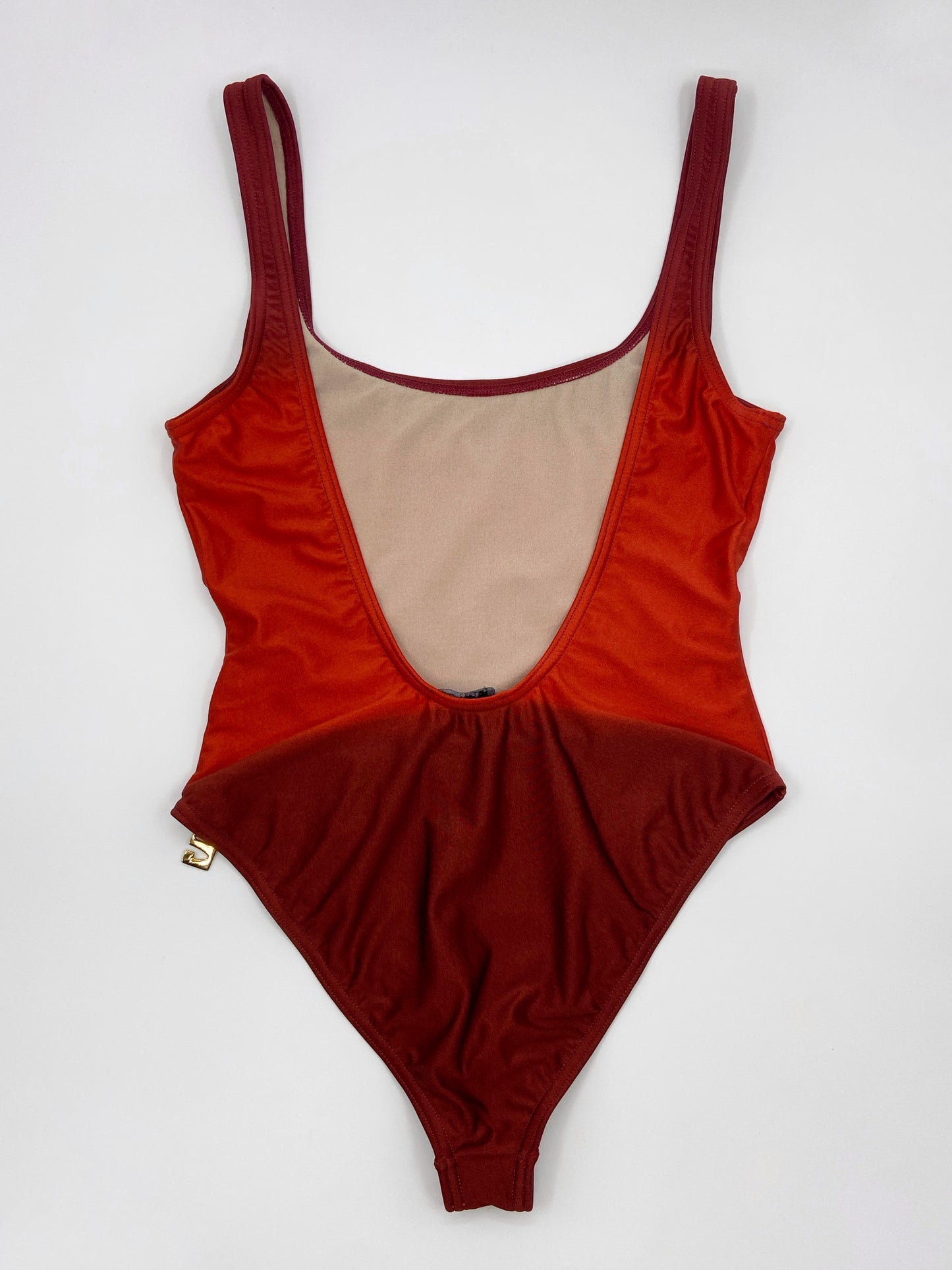 Gucci Spring 1997 Tom Ford Red Ombré One Piece Swimsuit S