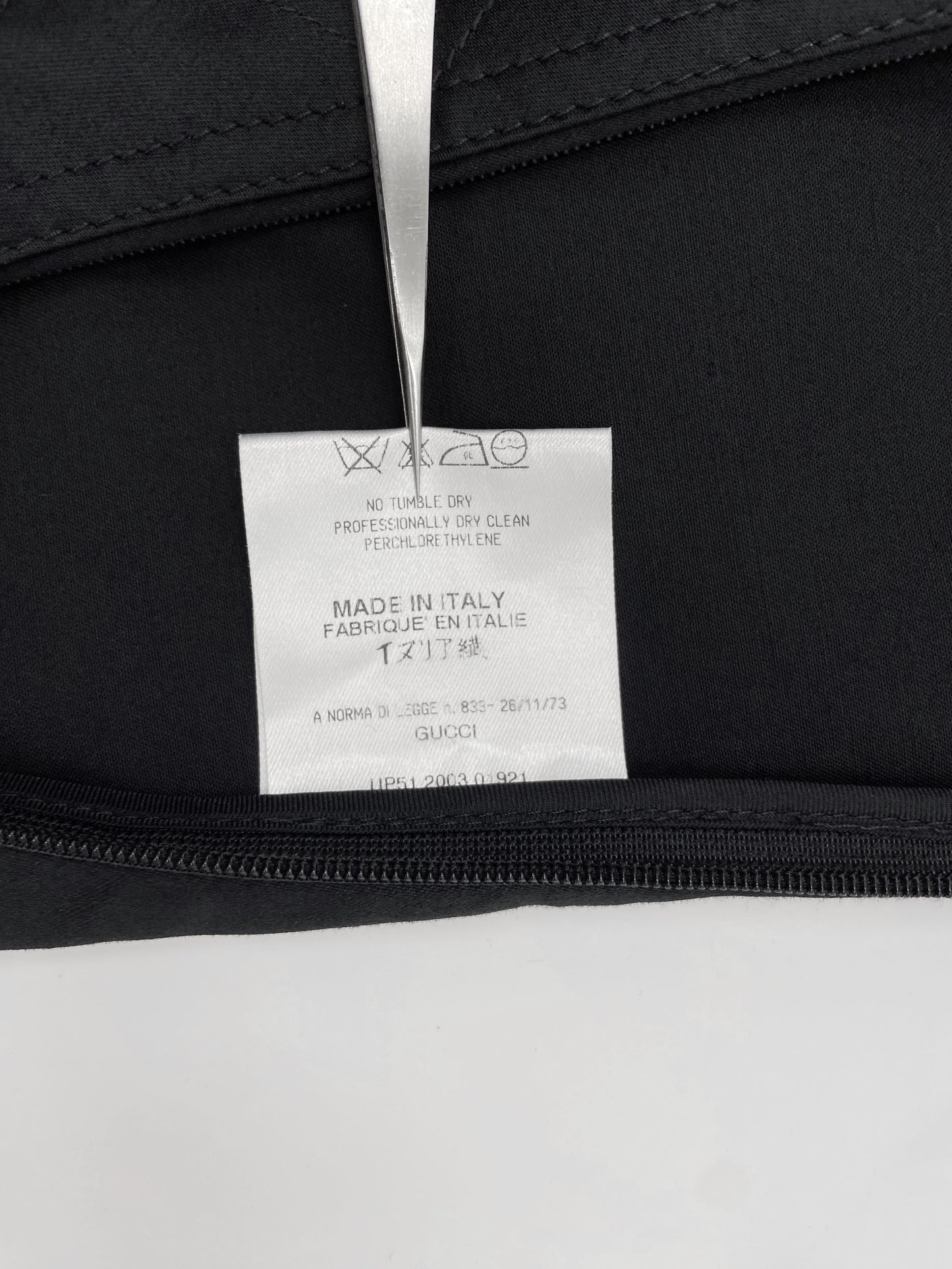 BWNT Gucci Spring 2004 Pleated Appliqué Black Cotton Bodycon Dress 40