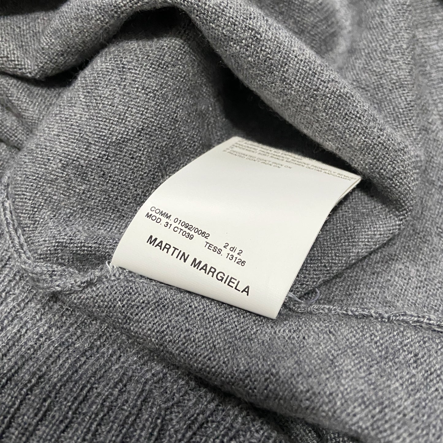 Maison Martin Margiela Fall 2006 Stretched Collar Wool Sweater Dress L