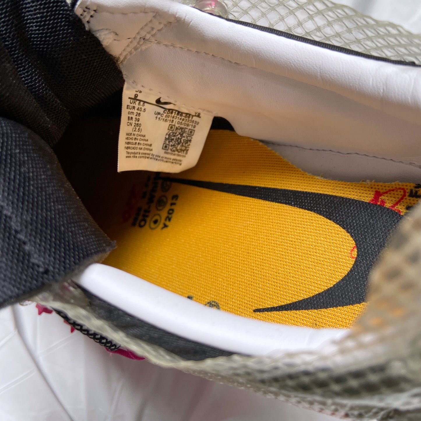 OFF WHITE NIKE VIRGIL Waffle Racer SP "Black/Fuchsia" sneakers 40.5