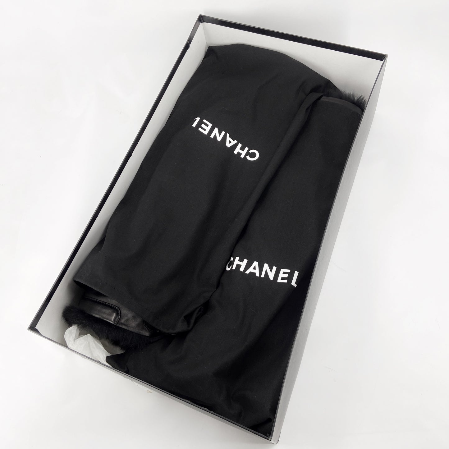 Chanel Fall 2006 Karl Lagerfeld Shearling Lambskin Wedge Long Boot 38