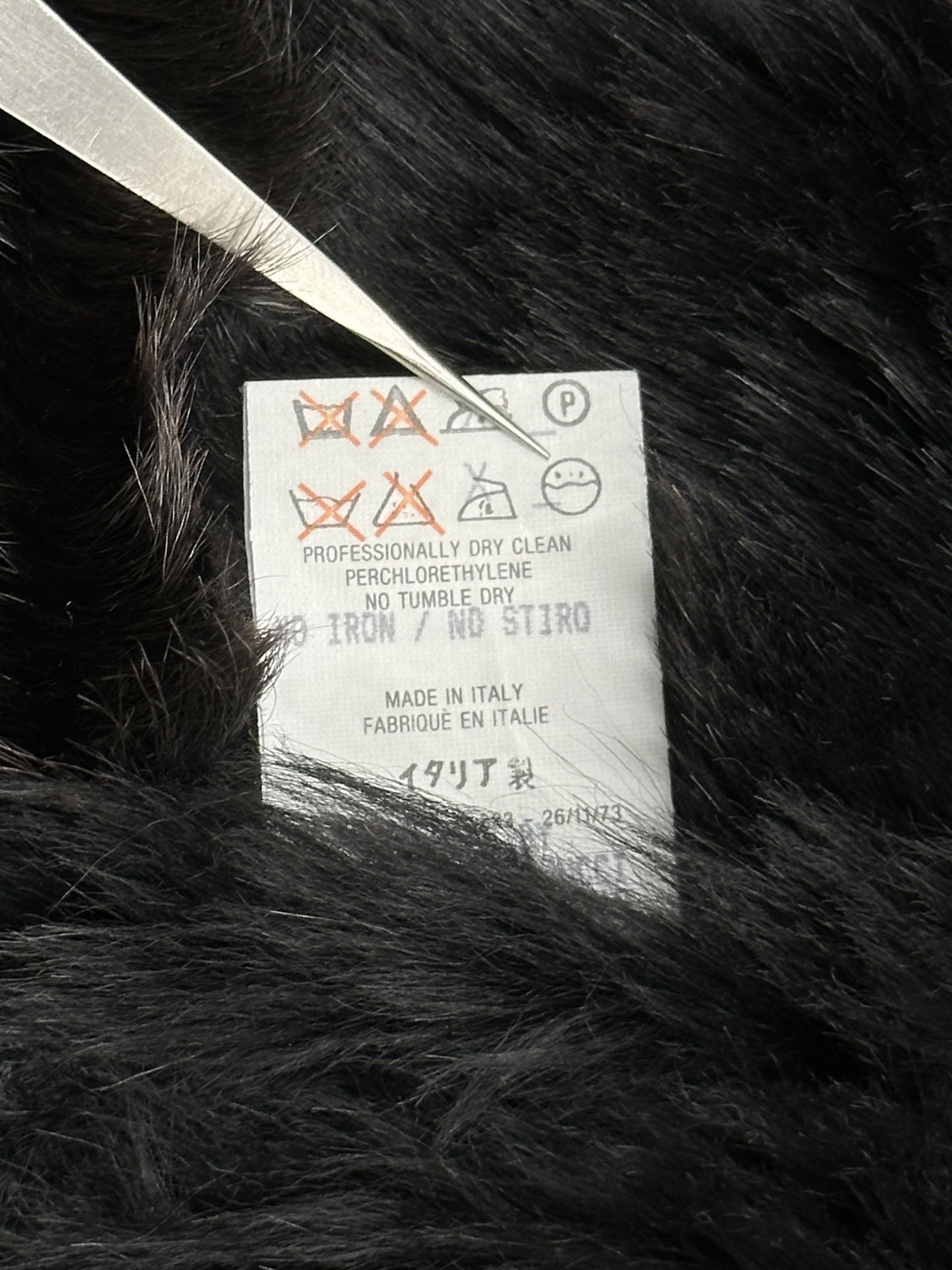 Gucci Fall 1996 Tom Ford Kate Moss Double-Breasted Long Shearling Coat 40