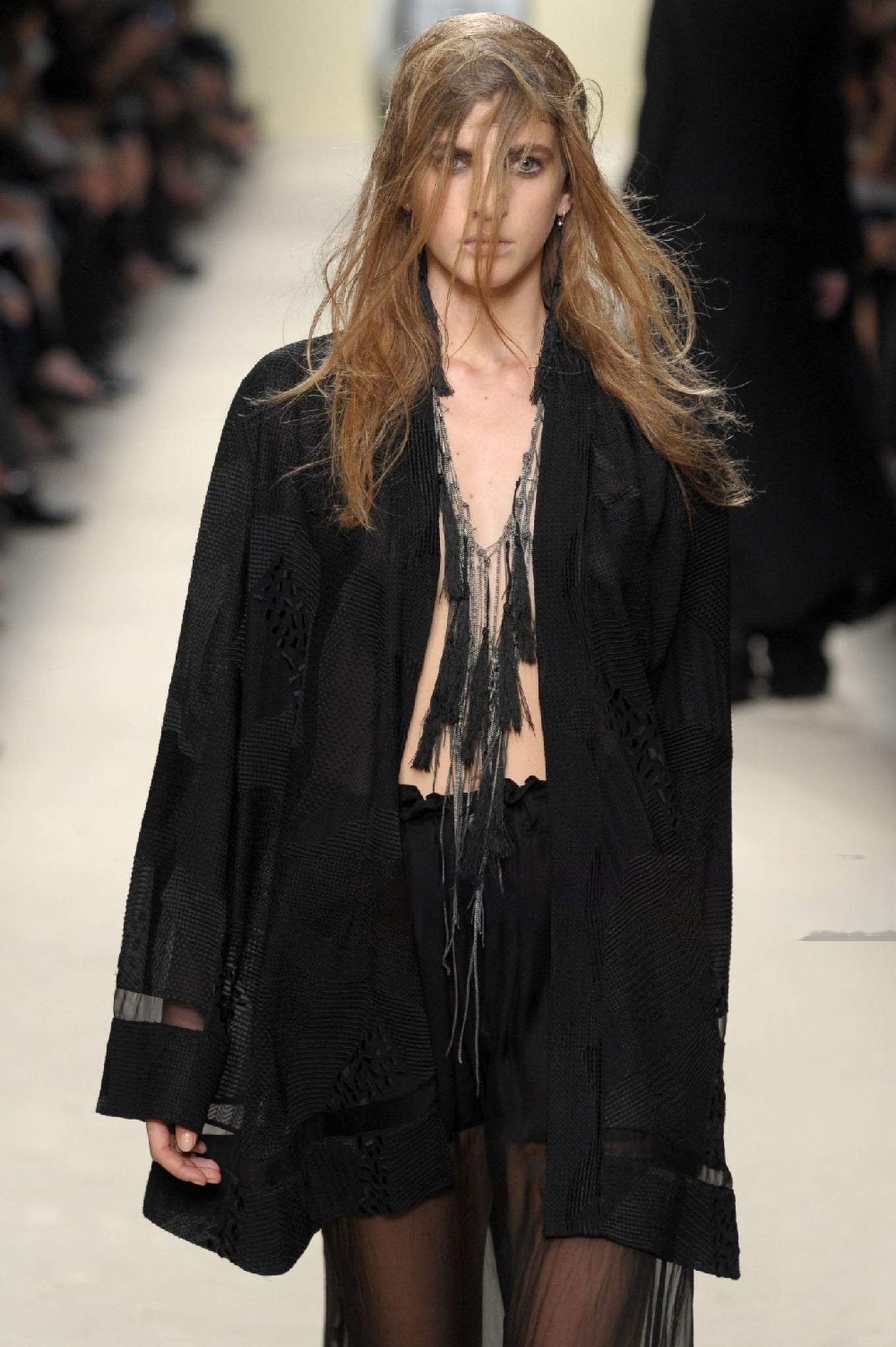 Ann Demeulemeester Spring 2012 Embroidered Beaded Silk Blazer Jacket