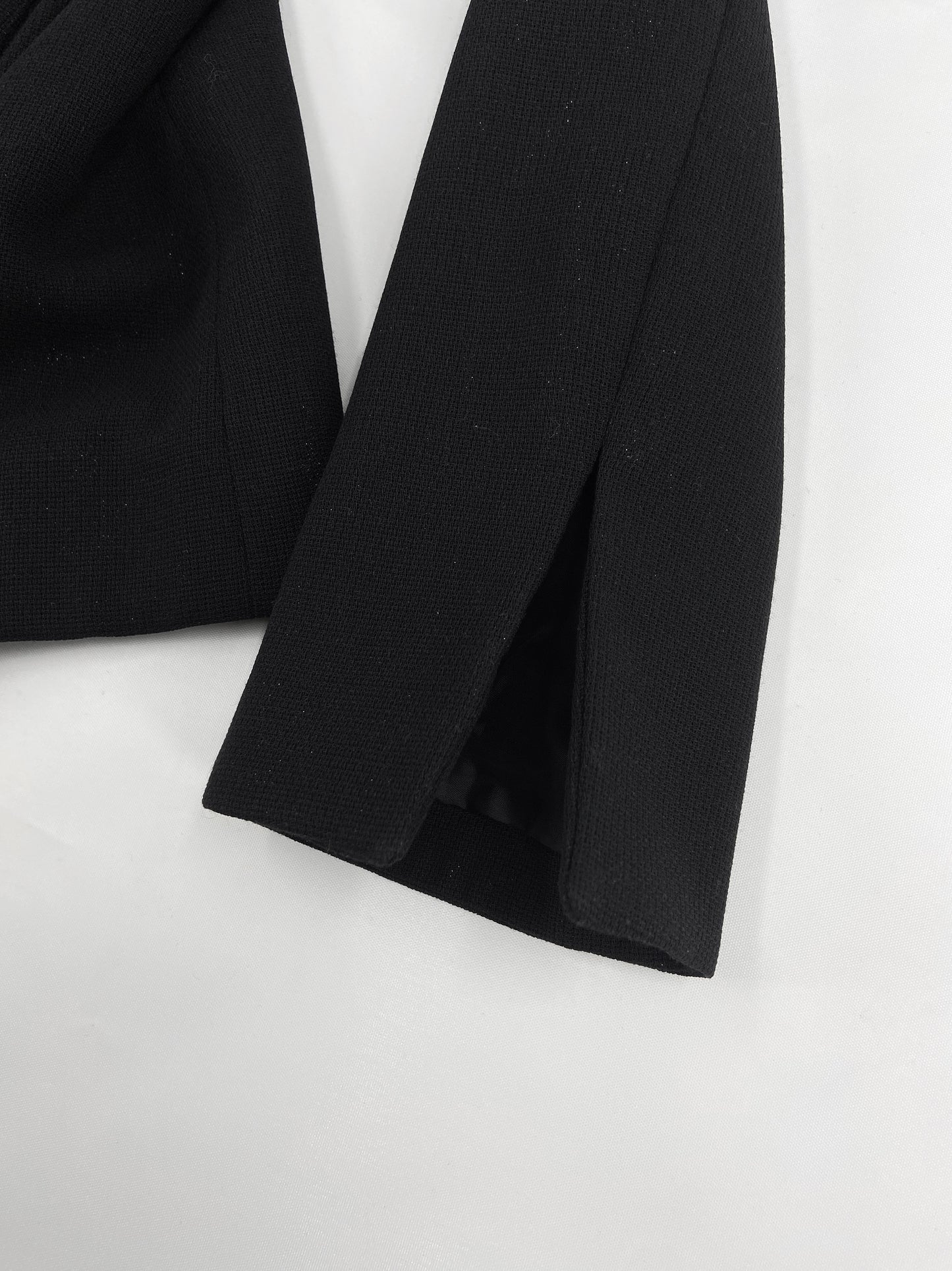 Gianni Versace 90s Glitter Silver Lining Blazer Jacket Skirt Set