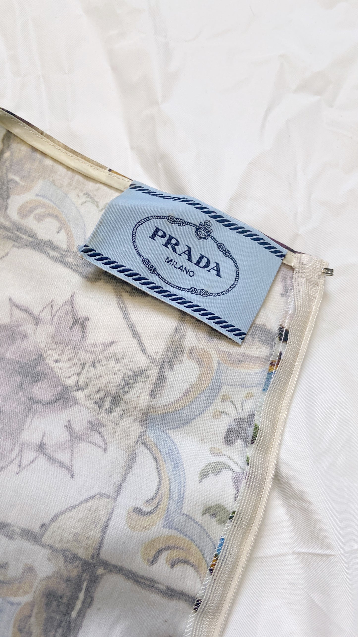 Prada Spring 2011 Floral Ceramic Plate Cinched Dress