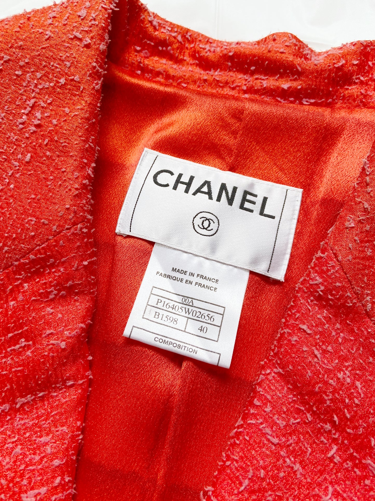 Chanel Fall 2000 Karl Lagerfeld Red Coat 40