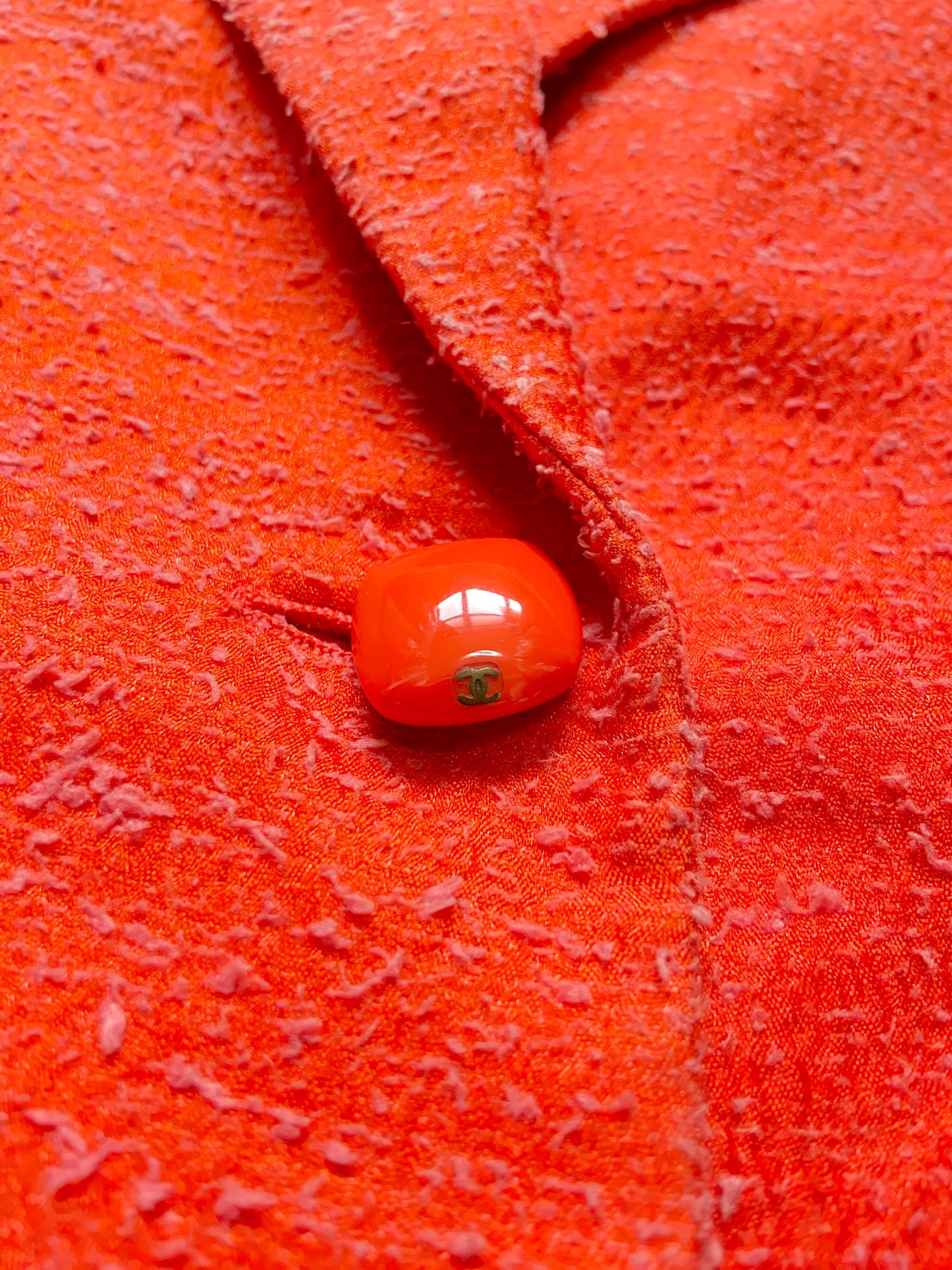 Chanel Fall 2000 Karl Lagerfeld Red Coat 40