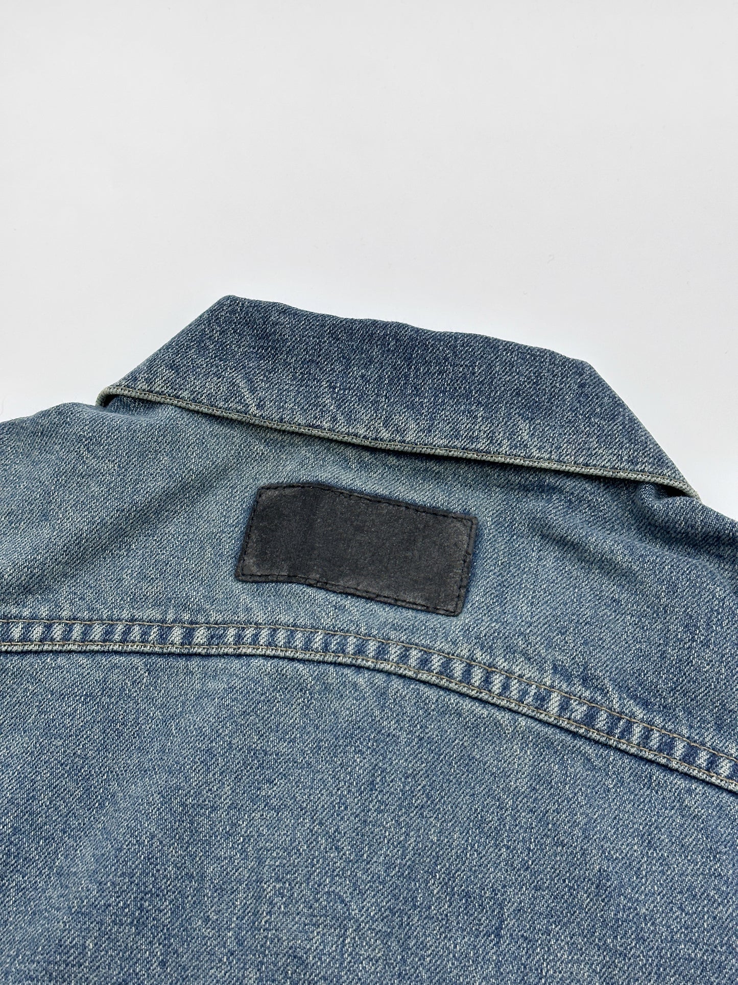 Gucci Spring 2001 Tom Ford Light Blue Denim Cropped Jacket Jeans Set 38