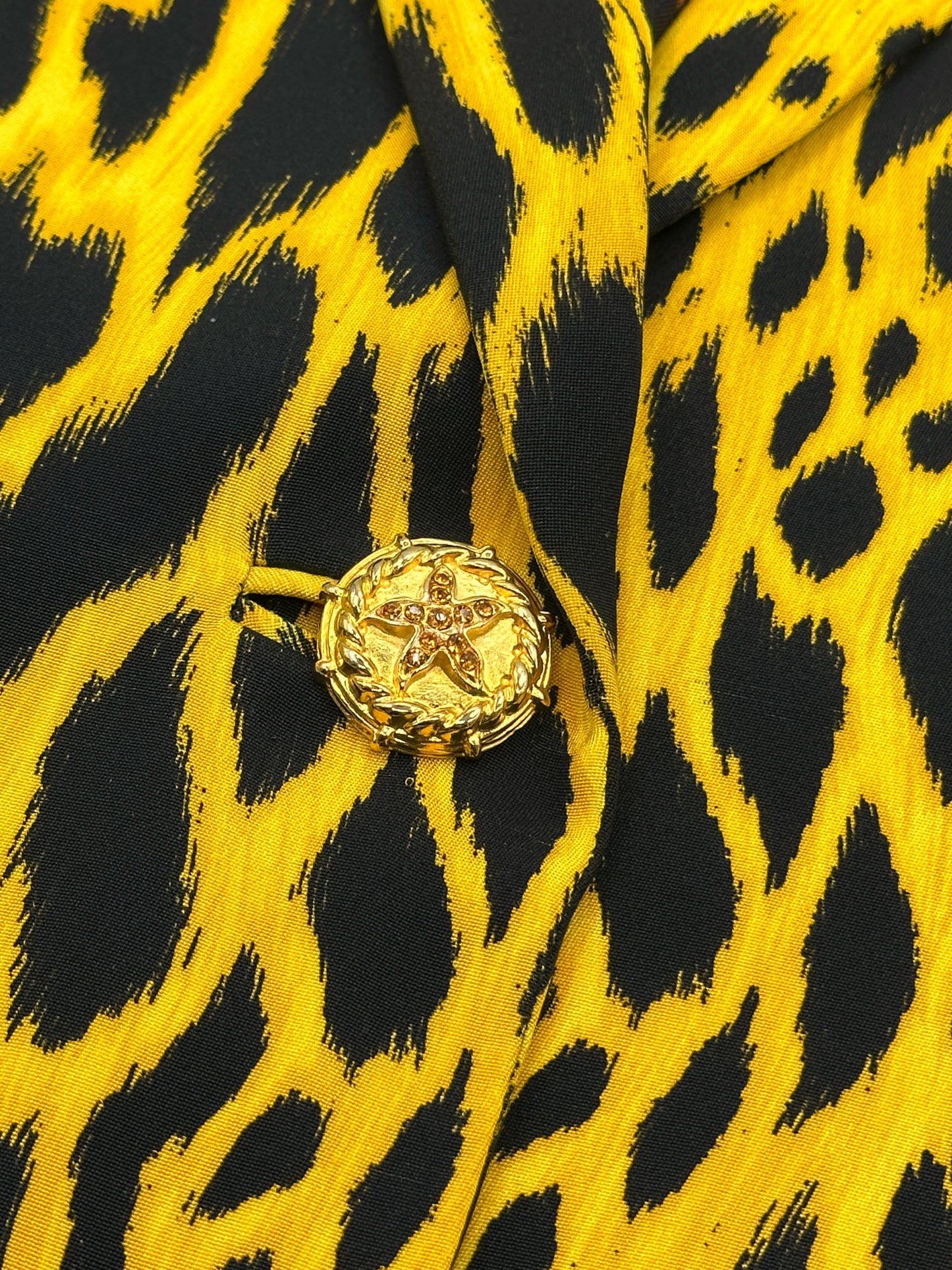 MONUMENTAL Gianni Versace Spring 1992 ANIMALIER Runway Leopard Print Silk Blazer Skirt Set 42