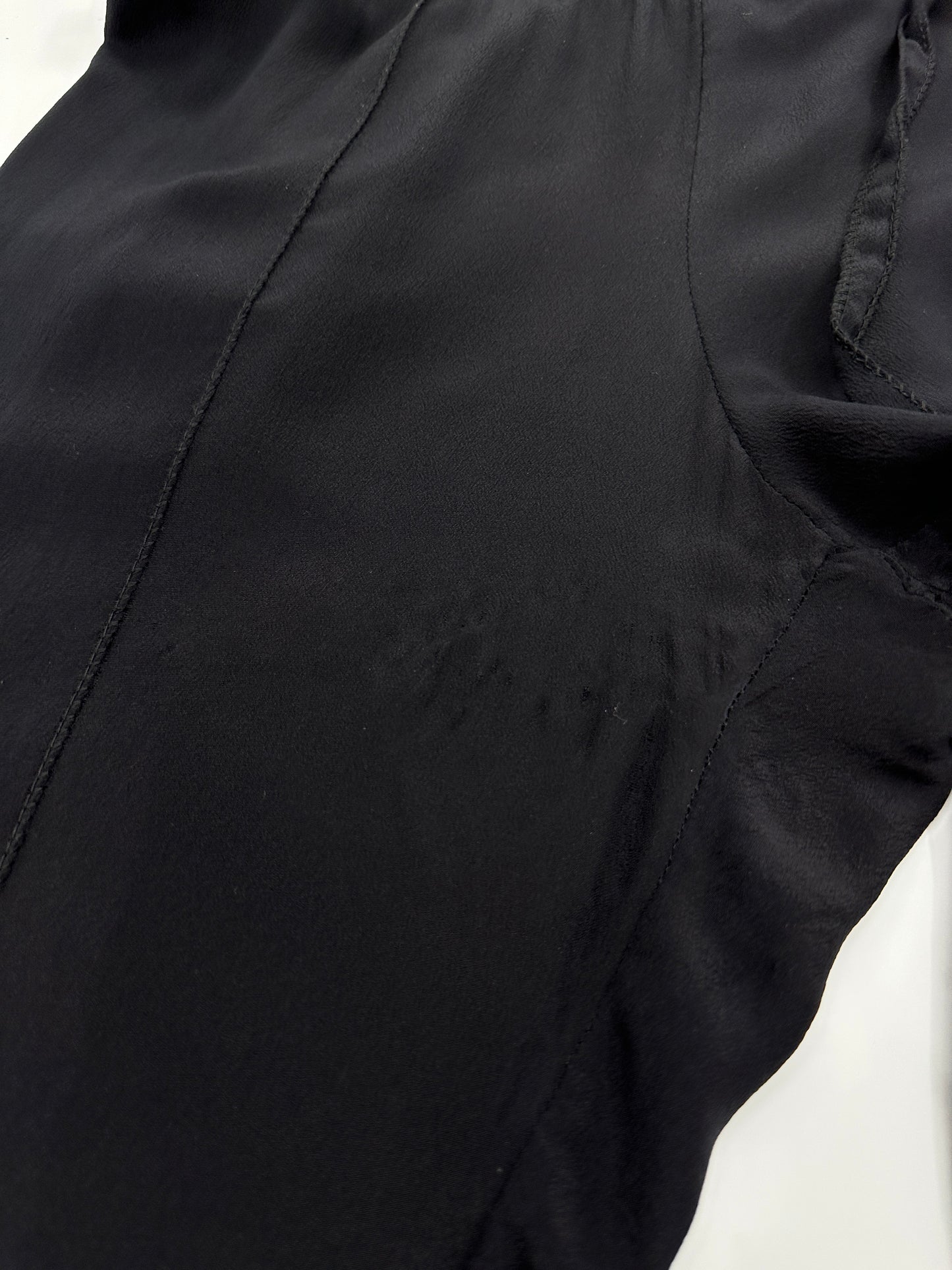 Gucci Spring 2004 Tom Ford Black Webbing Striped Crepe de Chine Silk Bomber Jacket pants tracksuit 38