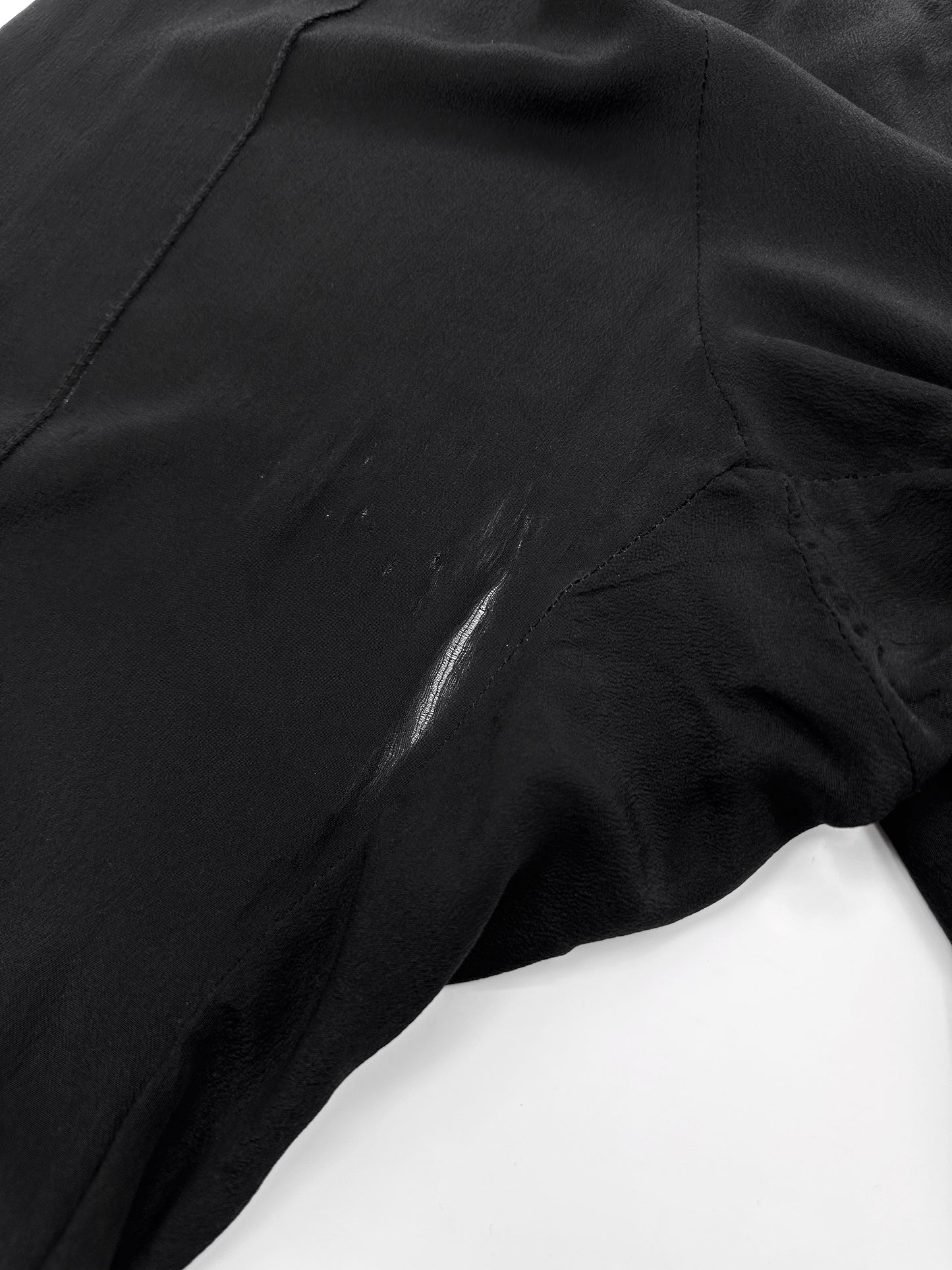 Gucci Spring 2004 Tom Ford Black Webbing Striped Crepe de Chine Silk Bomber Jacket pants tracksuit 38