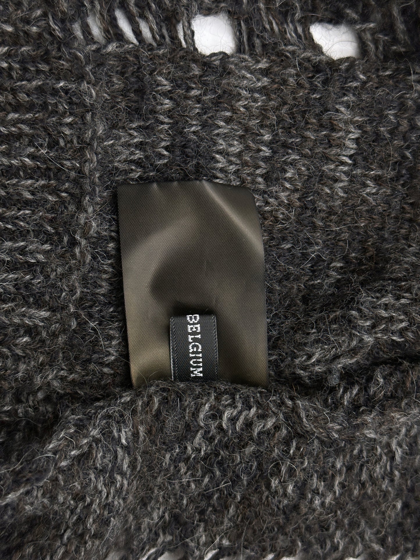 Ann Demeulemeester Fall 2010 Asymmetrical Alpaca Knit Long Cardigan