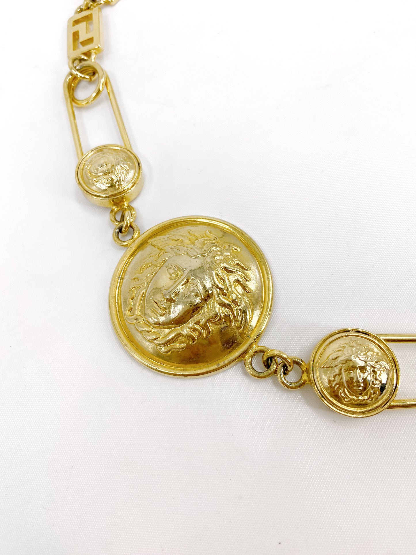 Gianni Versace Iconic Spring 1994 Gold Safety Pin Chain Belt