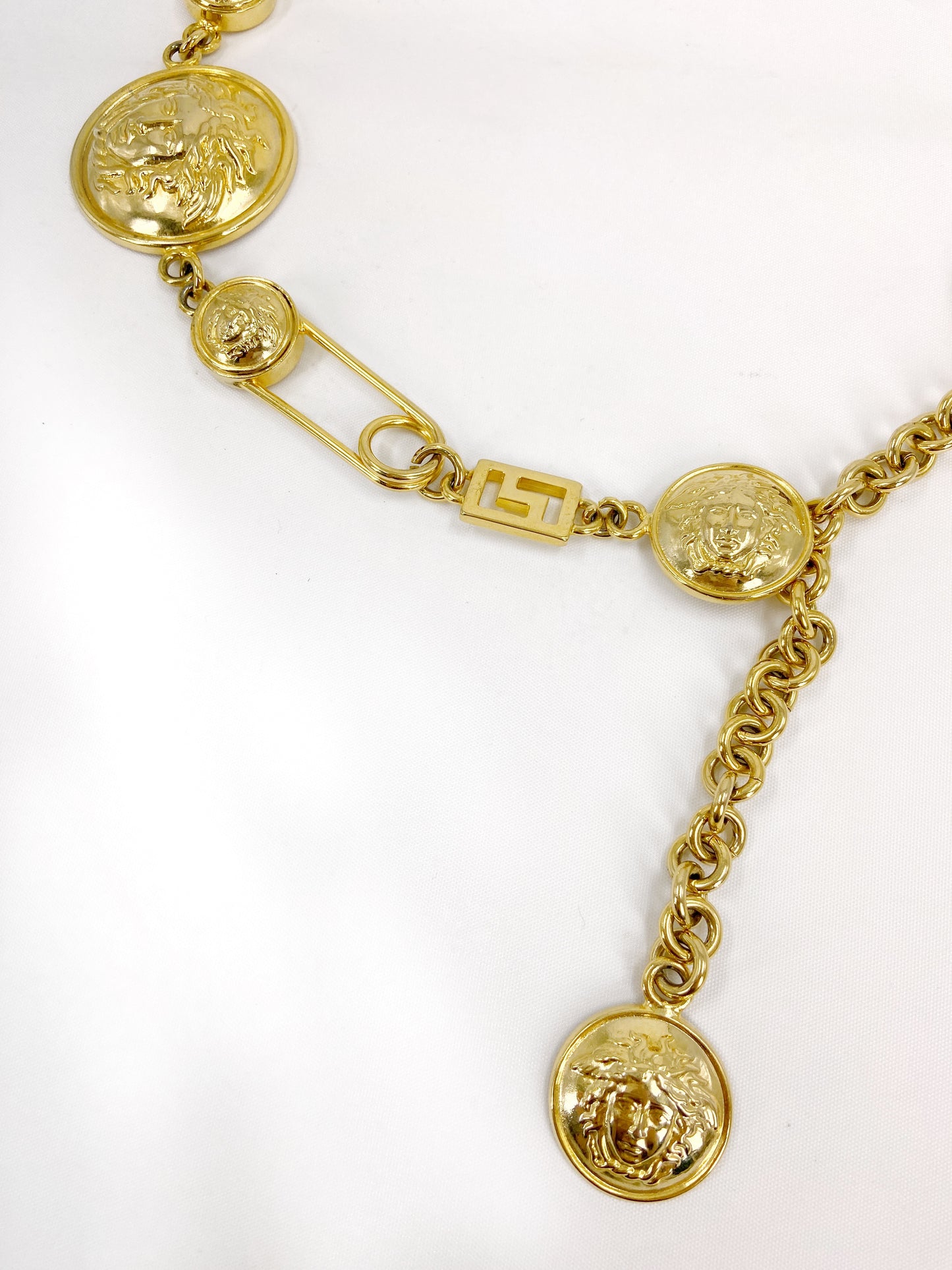 Gianni Versace Iconic Spring 1994 Gold Safety Pin Chain Belt